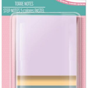 Blister Torre Notes Step Pastel 5 Colores